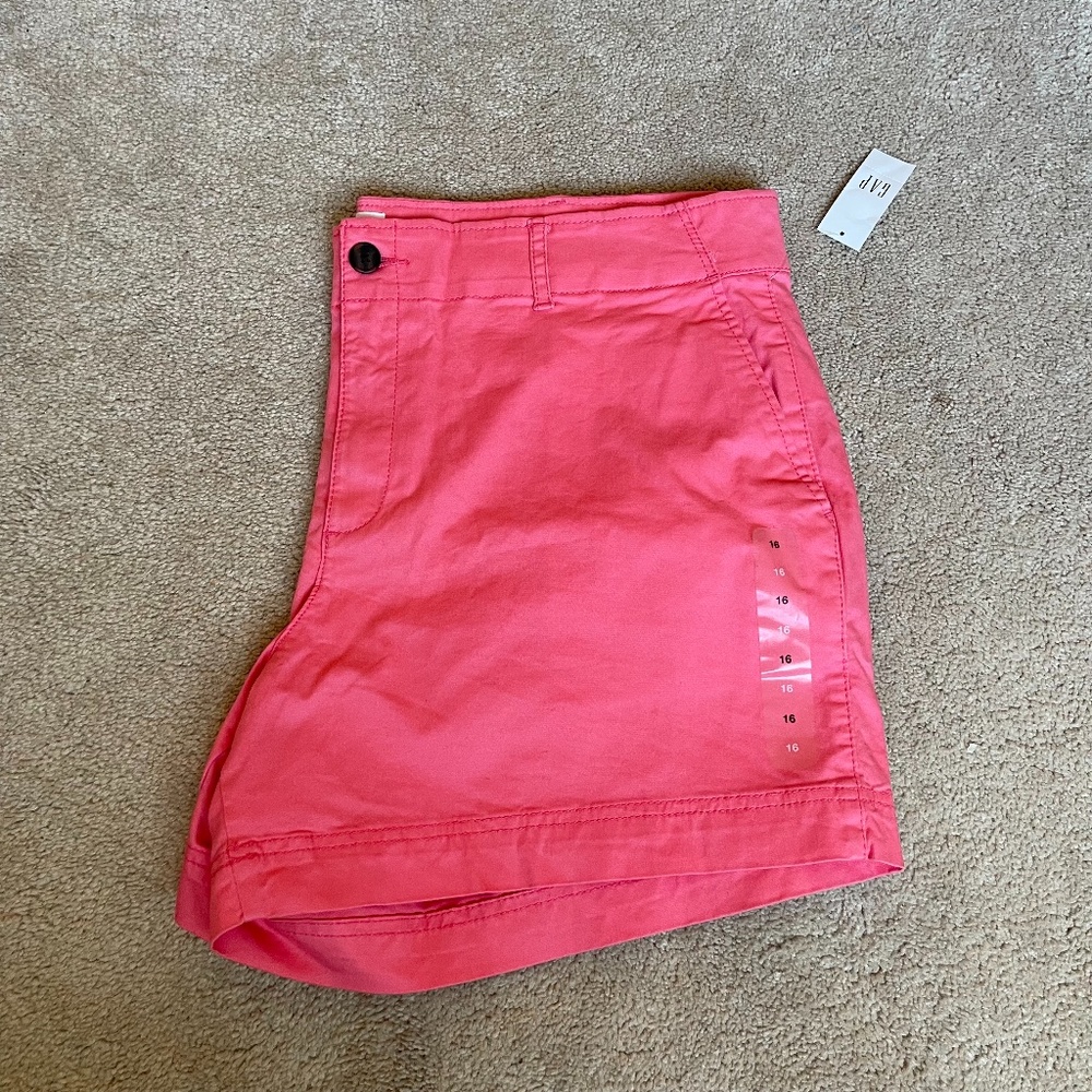 NWT Gap 5'" Pink Shorts Size 16